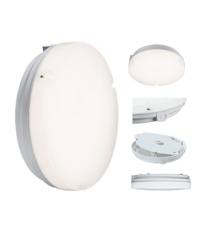 LED Bulkhead with Sensor 4000K, 230V IP65 14W