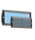 Blue LED Recessed Brick Light - Black Fascia, 230V IP54 5W