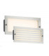 White LED Recessed Brick Light - Brushed Steel Fascia, 230V IP54 5W