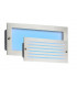 Blue LED Recessed Brick Light - Brushed Steel Fascia, 230V IP54 5W