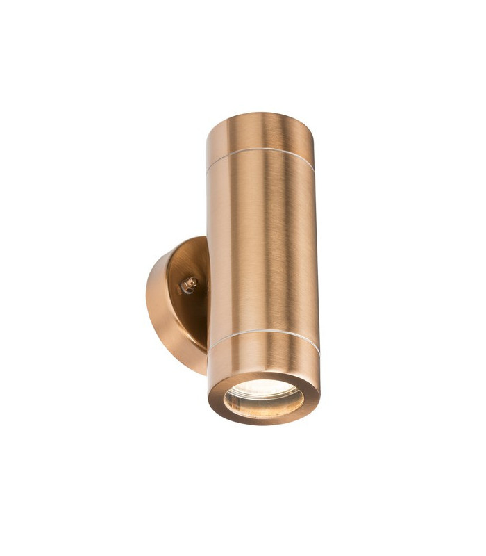 Up & Down Wall Light - Copper Colour, 230V IP65 GU10 2 x 35W