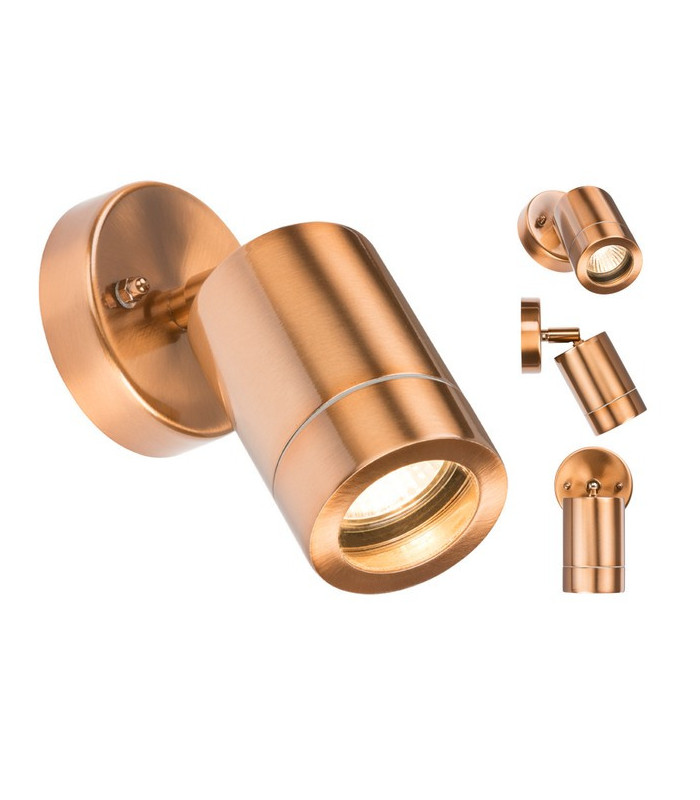 Adjustable Wall Light - Copper Colour, 230V IP65 GU10 35W