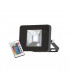 RGB LED Black Die-Cast Aluminium Floodlight, 230V IP65 10W