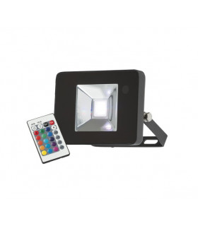 RGB LED Black Die-Cast Aluminium Floodlight, 230V IP65 10W