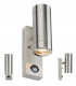 Stainless Steel Up/Down Wall Light with Pir, 230V IP44 2 X GU10