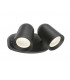 LED Black Twin Spot Floodlight, 230V IP65 18W