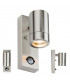Stainless Steel Wall Light with Pir, 230V IP44 GU10