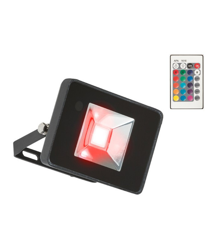 RGB LED Black Die-Cast Aluminium Floodlight, 230V IP65 50W