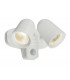LED White Twin Spot Floodlight with PIR, 230V IP65 18W
