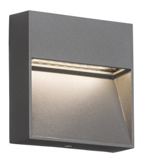 LED Square Wall/Guide light - Grey, 230V IP44 2W