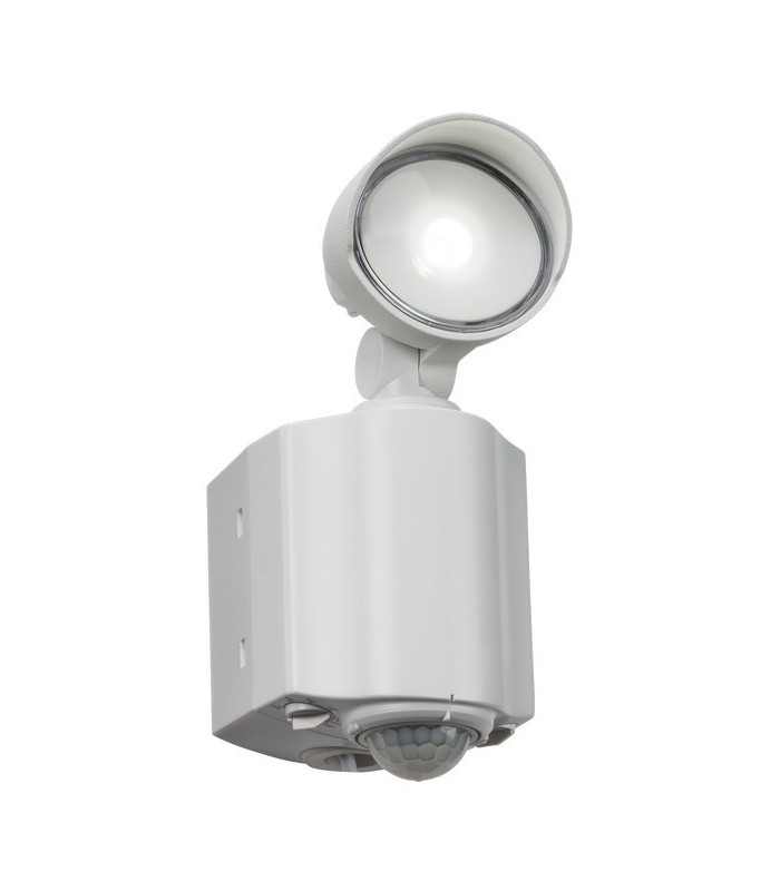 LED Single Spot White Security Light with PIR, 230V IP44 8W