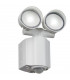 LED Twin Spot White Security Light with PIR, 230V IP44 2x8W