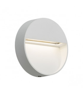 LED Round Wall/Guide light - White, 230V IP44 2W