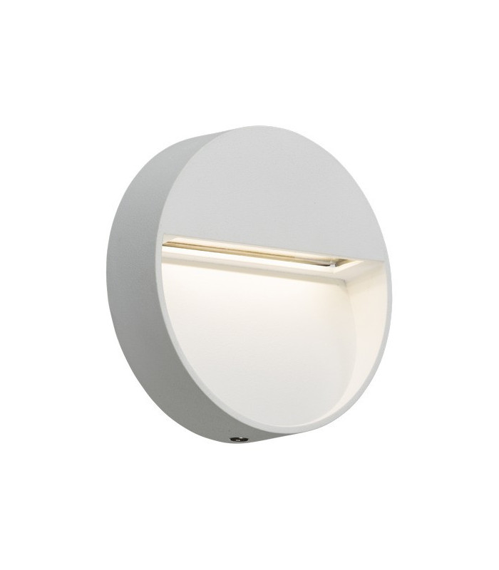 LED Round Wall/Guide light - White, 230V IP44 2W