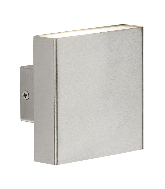 Up/Down LED Wall Light - Brushed Chrome, 230V IP54 2x4W