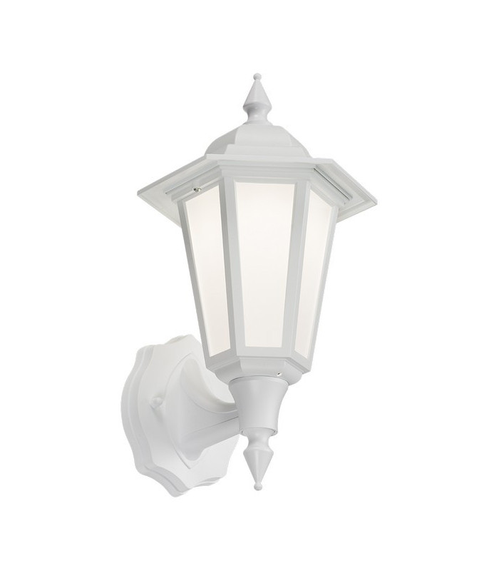LED Wall Lantern - White, 230V IP54 8W