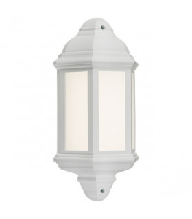 LED Half Wall Lantern - White, 230V, IP54