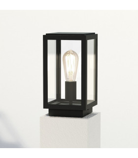 Outdoor Pedestal Lamp Textured Black IP44, E27