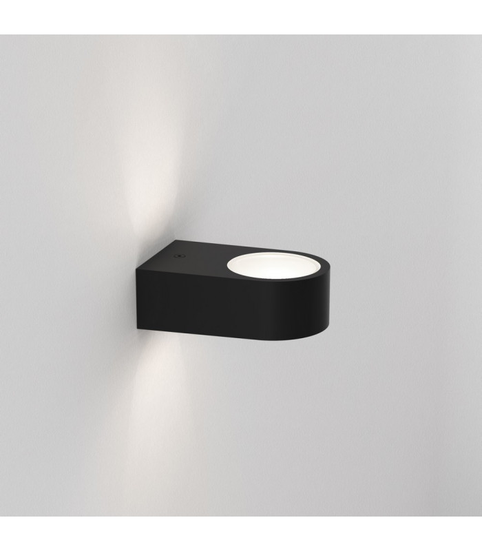 High Power LED Bathroom Wall Lamp Matt Black IP44