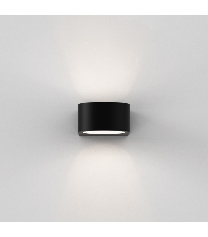 High Power LED Bathroom Wall Lamp Matt Black IP44
