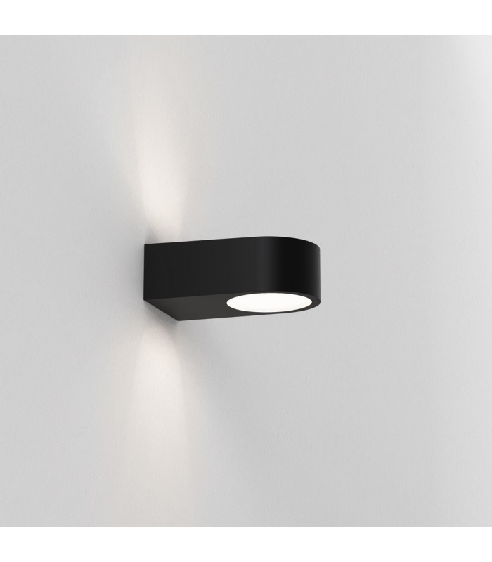 High Power LED Bathroom Wall Lamp Matt Black IP44