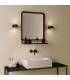 High Power LED Bathroom Wall Lamp Matt Black IP44