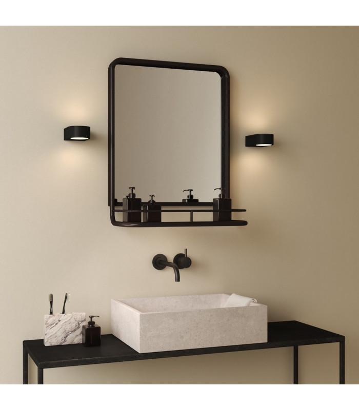 High Power LED Bathroom Wall Lamp Matt Black IP44