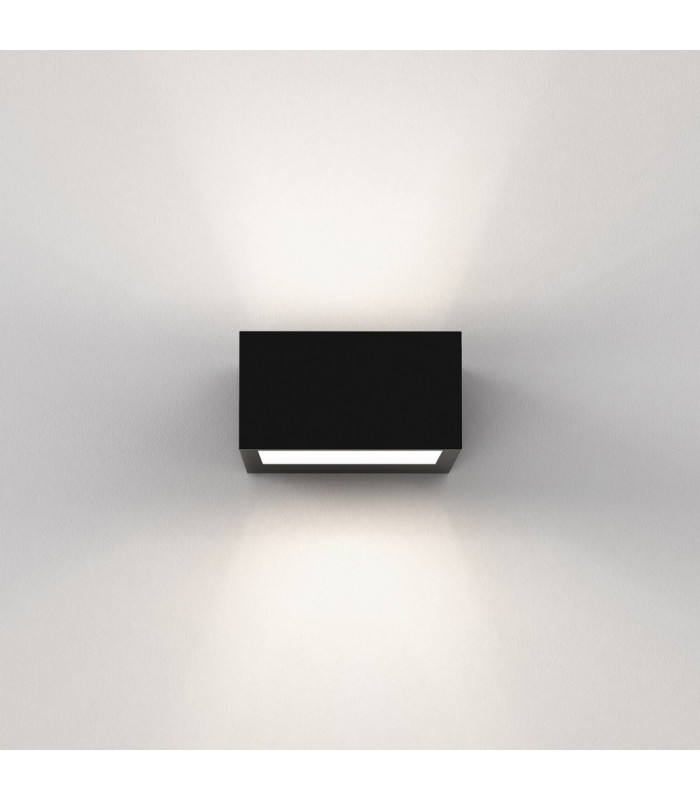 High Power LED Bathroom Wall Lamp Matt Black IP44
