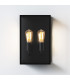 Outdoor 2 Light Wall Lamp Textured Black IP44, E27