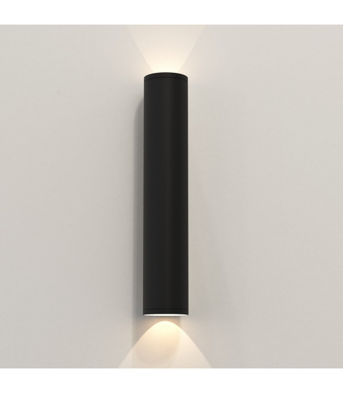 Outdoor 2 Light Wall Lamp Textured Black IP44, GU10