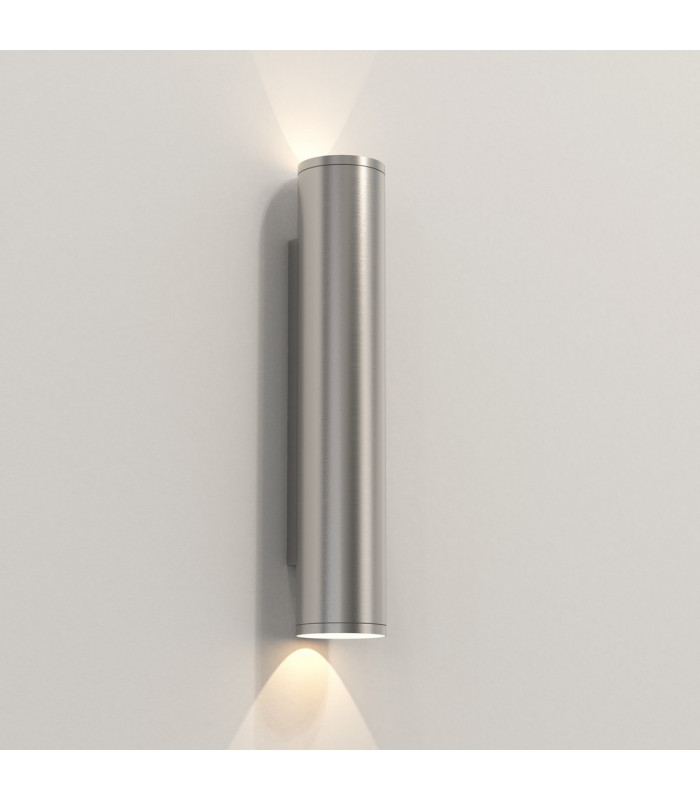 Coastal 2 Light Wall Lamp Brushed Stainless Steel IP44, GU10
