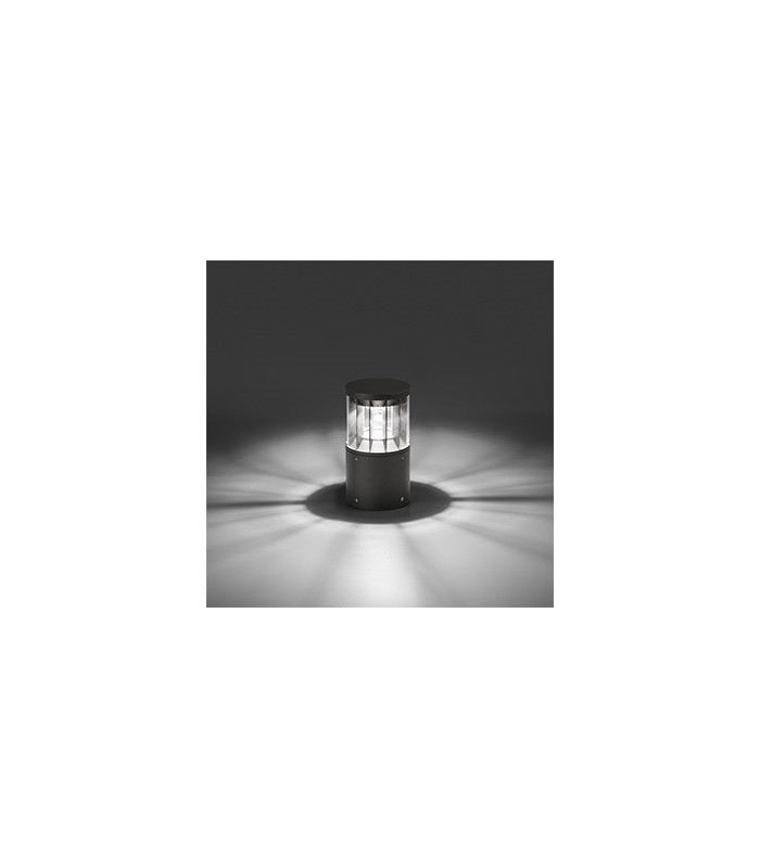 Integrated LED Pedestal Light Outdoor Ground Light Grey, 3000K, IP65