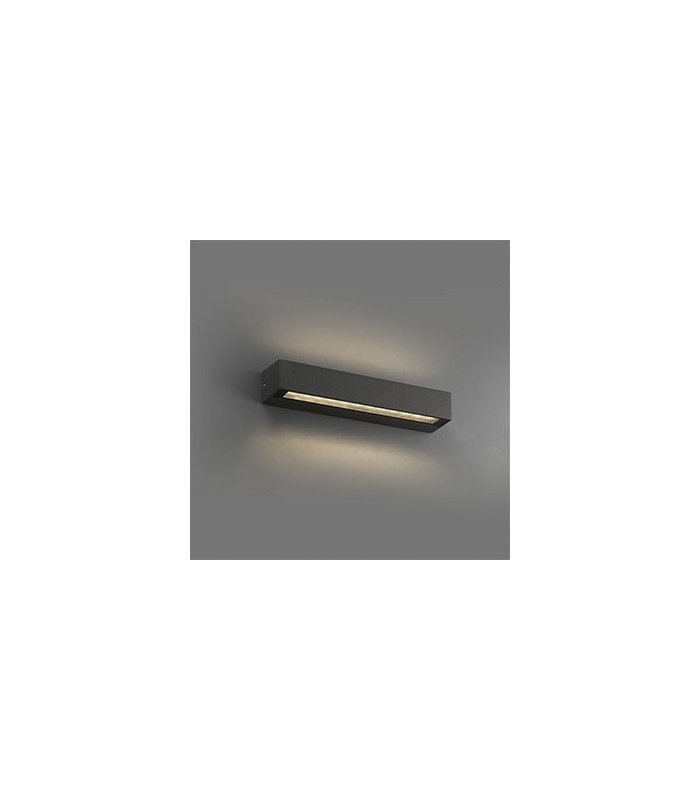 Integrated LED Up Down Lighter Outdoor Wall Light Grey, 3000K, IP65