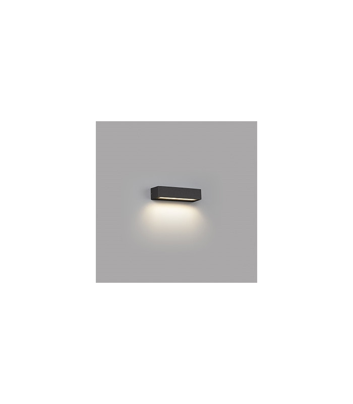Integrated LED Down Lighter Outdoor Wall Light Grey, 3000K, IP65