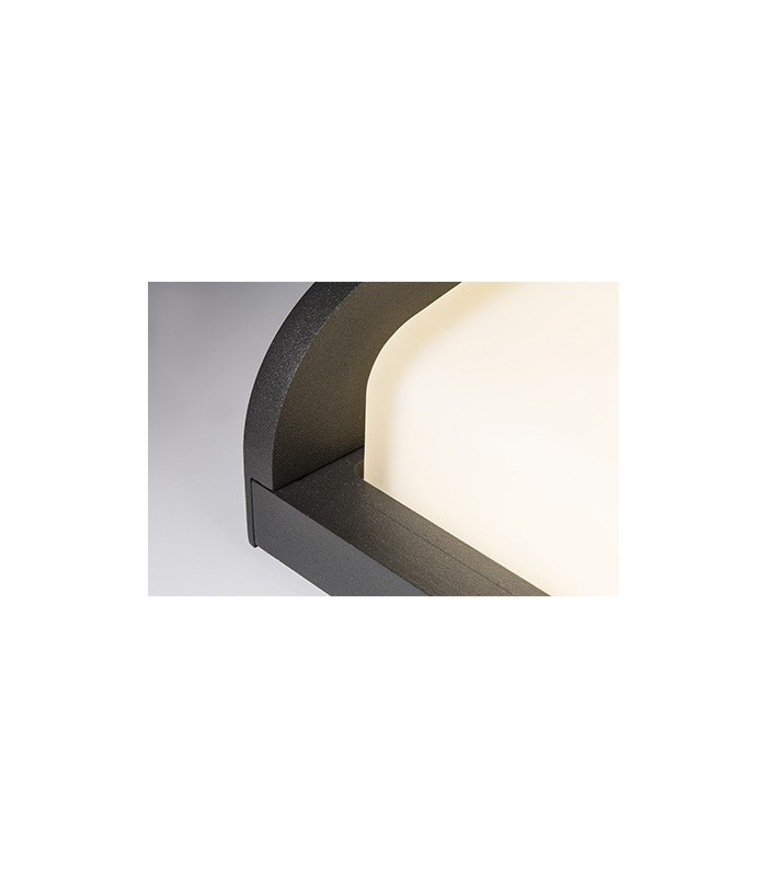 Integrated LED Flush Wall Light Outdoor Wall Light Grey, 3000K, IP65