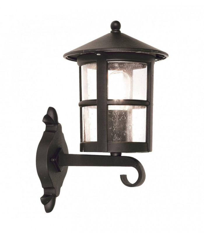 1 Light Outdoor Wall Lantern Light Black IP43, E27