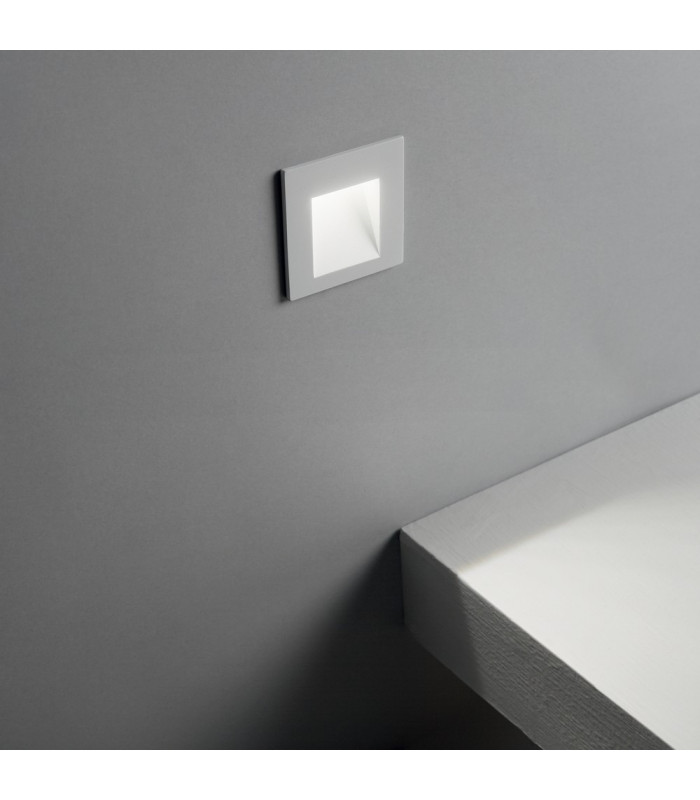 LED Outdoor Square Recessed Wall Light Anthracite IP65, 4000K