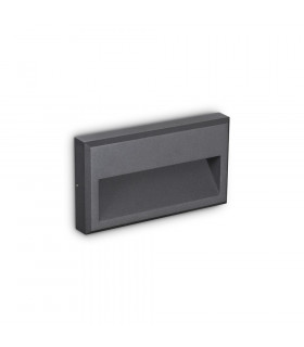 LED Outdoor Rectangle Flush Wall Light Anthracite IP65, 3000K