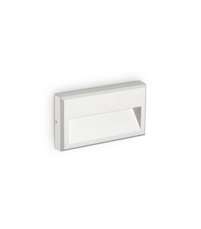 LED Outdoor Rectangle Flush Wall Light White IP65, 3000K