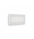 LED Outdoor Recessed Wall Light White IP65, 3000K