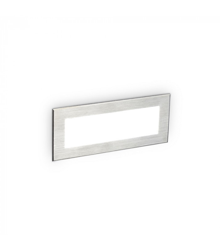 LED Outdoor Rectangle Recessed Wall Light Steel IP65, 3000K