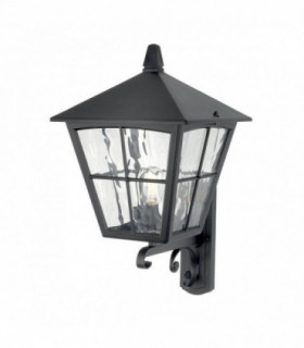 1 Light Outdoor Wall Lantern Light Black IP43, E27