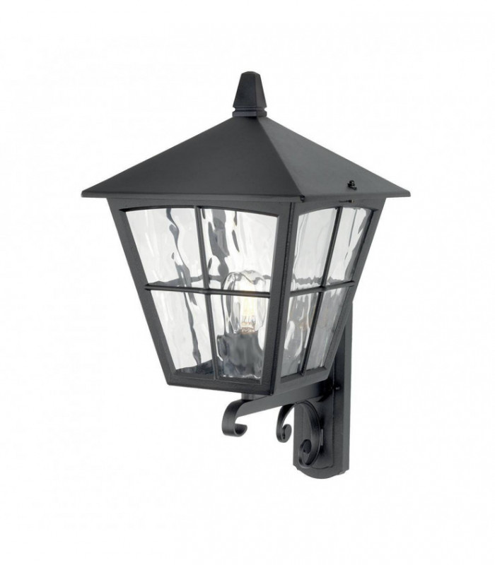 1 Light Outdoor Wall Lantern Light Black IP43, E27