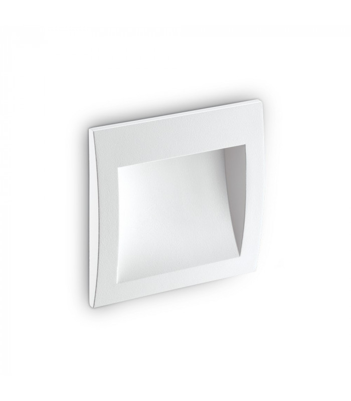LED Outdoor Square Recessed Wall Light White IP65, 3000K