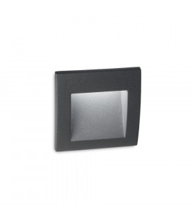 LED Outdoor Square Recessed Wall Light Anthracite IP65, 3000K