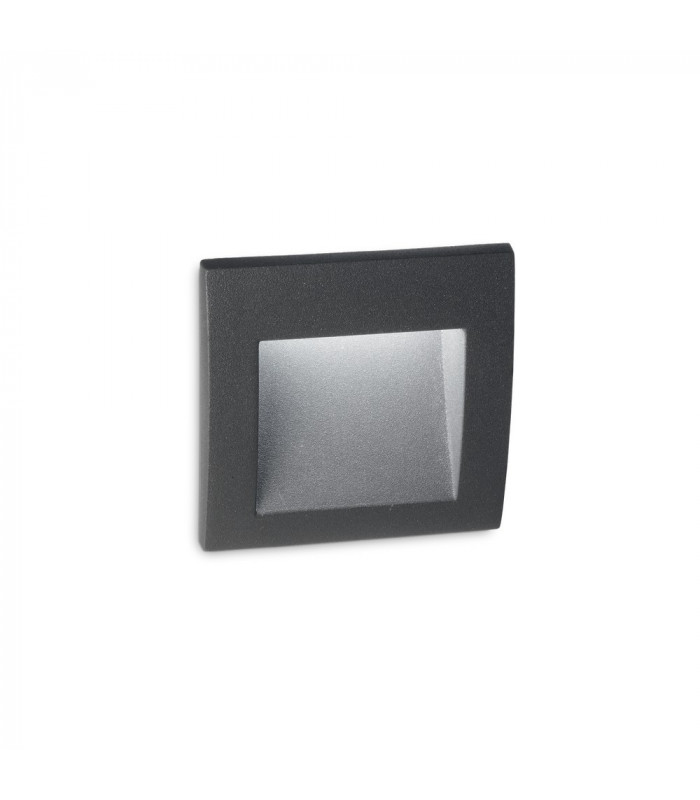 LED Outdoor Square Recessed Wall Light Anthracite IP65, 3000K