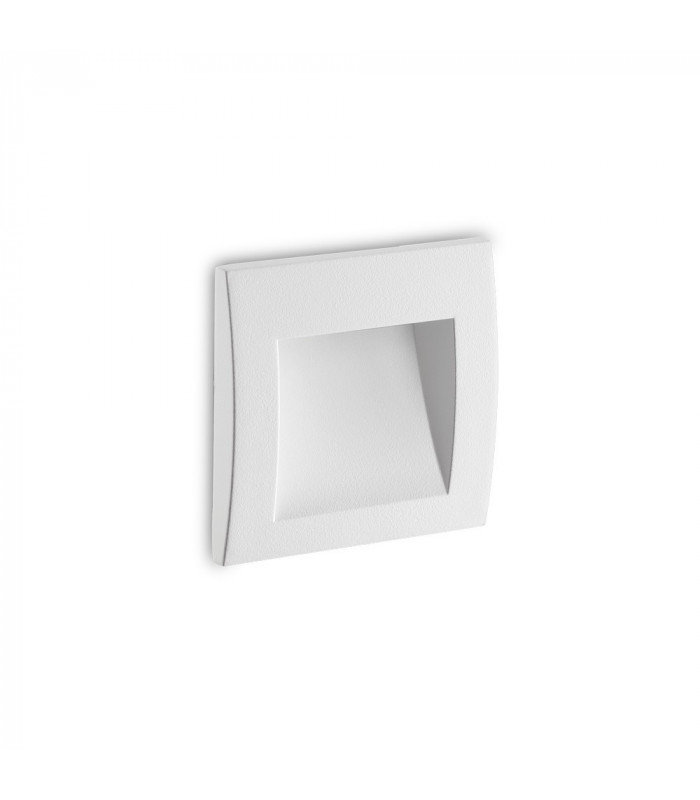 LED Outdoor Square Recessed Wall Light White IP65, 3000K
