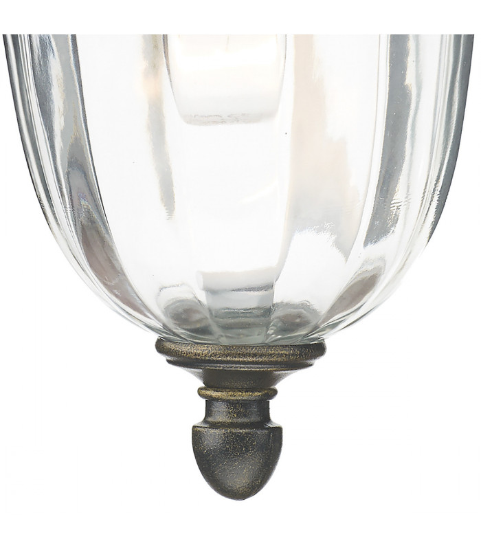 Lantern Wall Light Outdoor Black Gold IP44