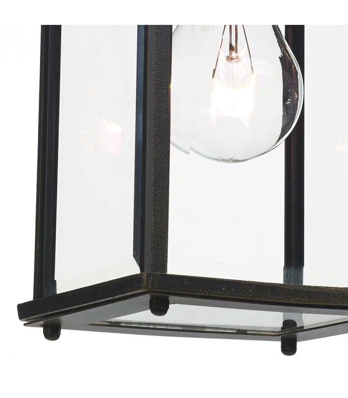 Lantern Wall Light Lantern Black Gold IP44