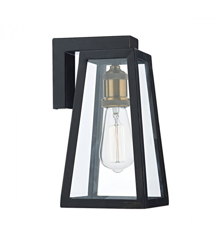 Lantern Duv Wall Light Downlight Black IP43
